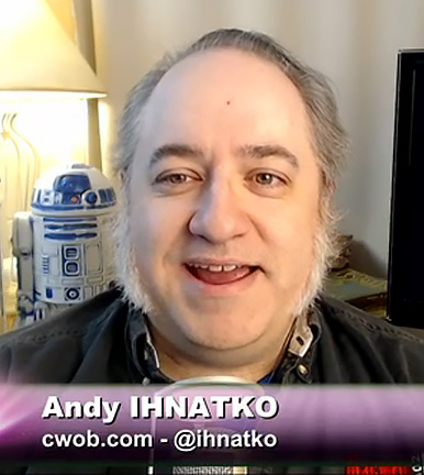 Andy Ihnatko without a hat for the first time in nearly 1,000 shows.