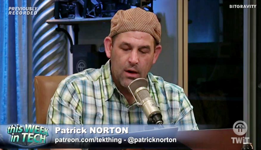 Patrick Norton should use that hat to wipe his runny nose.