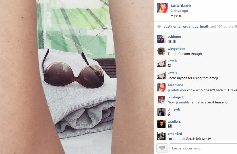 Sarah Lane's racy Instagram account may unfortunately be used against her by the piggish Leo Laporte.