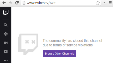 TWiT Banned by Twitch